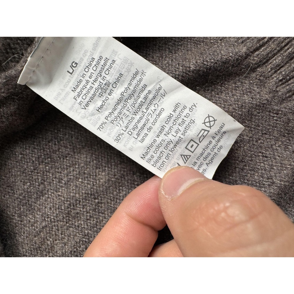 J.Crew Sweater‎ Mens Large Brown Polyamide Lambswool Crewneck Knit Pullover - Picture 5 of 7